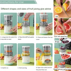 آب مرکبات‌گیری شارژی اتوماتیک 400 میلی‌لیتر سیتروس CITRUS MDC1 آنباکسینگ برای تولید محتوا