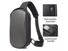 کیف کراس بادی مردانه و زنانه بنج اصل BANGE BG-7256 ضد آب USB دار ایراد ظاهری