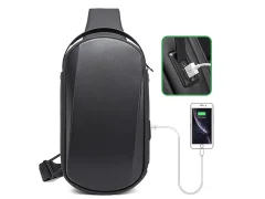 کیف کراس بادی مردانه و زنانه بنج اصل BANGE BG-7256 ضد آب USB دار ایراد ظاهری