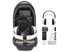 کیف کراس بادی مردانه و زنانه بنج اصل BANGE BG-7256 ضد آب USB دار ایراد ظاهری