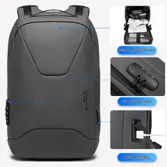 کوله پشتی لپ تاپ 15.6 اینچ بنج BANGE اصل مدل BG-22188 با قفل و پورت USB ایراد ظاهری