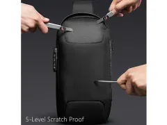 کیف کراس بادی مردانه بنج اصل BANGE BG-22085 رمز دار با پورت USB ایراد ظاهری