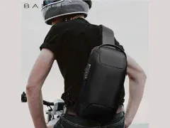 کیف کراس بادی مردانه بنج اصل BANGE BG-22085 رمز دار با پورت USB ایراد ظاهری