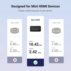 کابل تبدیل مینی HDMI نر به HDMI ماده یوگرین