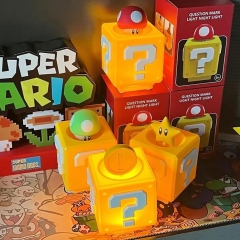 چراغ خواب رومیزی فانتزی  سوپر ماریو  super mario با طرح علامت سوال از بازی و شارژی