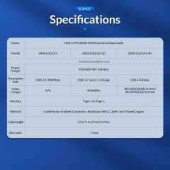 کابل تایپ سی به تایپ سی اوریکو
