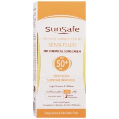 کیفیت کرم ضد آفتاب فیزیکال سان‌سیف SunSafe با SPF50 مناسب پوست حساس حجم 50 میلی‌لیتر