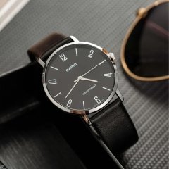 ساعت کاسیو بند چرمی مینیمال