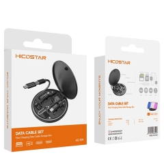 مجموعه کابل و مبدل موبایل HICOSTAR هایکواستار مدل HS-T09 با باکس نگهدارنده