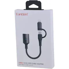 مبدل OTG تایپ سی و لایتنینگ ارلدام