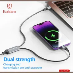 برترین کابل شارژ چندکاره ارلدام EC-IC04 توان 60 وات طول 1.2 متر