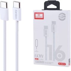 کابل شارژ PD و فست Earldom Type-C to Type-C مدل EC-202C-C 60W