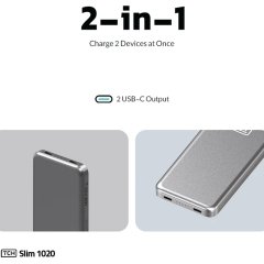 درگاه های USB-C پاوربانک Slim 1020