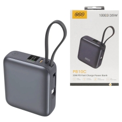 پاور بانک کیو سی وای QCY مدل PB10C توان 35 وات ظرفیت 10000 میلی‌آمپر