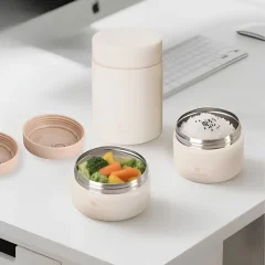 ست فلاسک غذای دوجداره  سه تکه