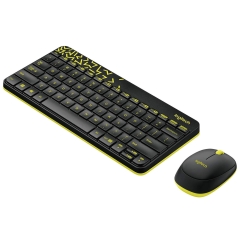 کیبورد و ماوس بی سیم لاجیتک logitech مدل MK240 سفید و قرمز روشن