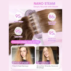 برس حرارتی بخاردار صاف کننده مو شیگلم