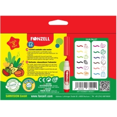 ماژیک نقاشی فونزل Fonzell مدل 685001 قابل شستشو 12 رنگ