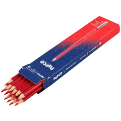 مداد قرمز HB پاپکو PAPCO شش ضلعی با دیپ نقره ای بسته 12 عددی / عکسهای بیشتر از دیجی کالا لینک در متن