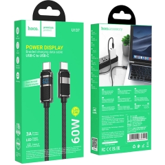 کابل تایپ سی به تایپ سی هوکو Hoco مدل U137 توان 60 وات 1.2 متر