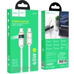 بهترین کابل تایپ سی به تایپ سی هوکو Hoco مدل U137 توان 60 وات 1.2 متر