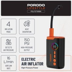 پمپ باد شارژی پورودو Porodo مدل PDLFST181BK توان 55 وات