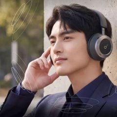 نمای کامل هدفون مشکی انکر Space One Pro