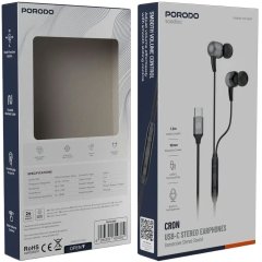 هندزفری سیمی تایپ سی پورودو Porodo مدل PDSTC9WH با میکروفون