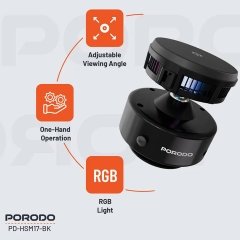 قیمت هولدر موبایل، شارژر بی سیم خنک کننده پورودو Porodo مدل PD-HSM17-BK توان 15 وات