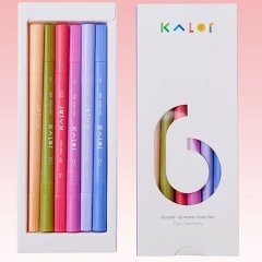 ماژیک آبرنگی دو سر کاکو KACO مدل Kalor Mint Lemon بسته 6 رنگ