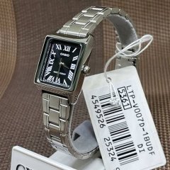 ساعت مچی زنانه کاسیو Casio مدل LTP-V007D-1BUDF با بند استیل و صفحه مشکی
