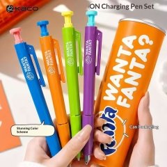 خودکار مشکی ژله ای کاکو KACO مدل POPUP Fanta نوک 0.5 میلی متر