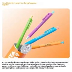 خودکار مشکی ژله ای کاکو KACO مدل POPUP Fanta نوک 0.5 میلی متر