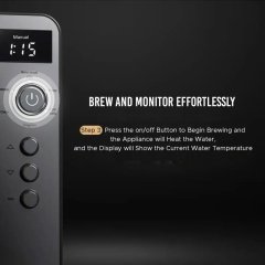 بهترین قهوه ساز دمی اتوماتیک لپرسو LePresso مدل LPCFFM0022 با سیستم ریزش چرخشی (وضعیت b، توان، ظرفیت مخزن و پارچ شیشه ای)