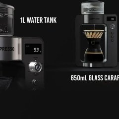 قهوه ساز دمی اتوماتیک لپرسو LePresso مدل LPCFFM0022 با سیستم ریزش چرخشی (وضعیت b، توان، ظرفیت مخزن و پارچ شیشه ای)