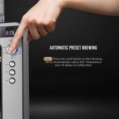 قهوه ساز دمی اتوماتیک لپرسو LePresso مدل LPCFFM0022 با سیستم ریزش چرخشی (وضعیت b، توان، ظرفیت مخزن و پارچ شیشه ای)