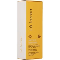 کرم ضد آفتاب و ضد لک بی رنگ لافارر SPF50 حجم 40 میلی لیتر مناسب پوست خشک و معمولی