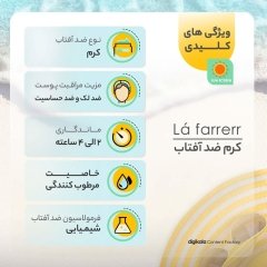 بهترین کرم ضد آفتاب و ضد لک بی رنگ لافارر SPF50 حجم 40 میلی لیتر مناسب پوست خشک و معمولی