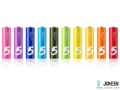 باتری قلمی رنگین کمانی شیائومی Xiaomi Rainbow Zi5 AA 1.5 V Battery Pack Of 10