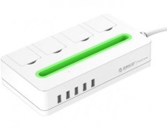 چند راهی 4 سوکت و 5 یو اس بی اوریکو Orico 4 AC with 5 USB Charging Port DST-4A5U