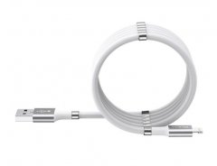 کابل شارژ و انتقال داده لایتنینگ راک Rock Magnetic Silicone Lightning Cable 90CM