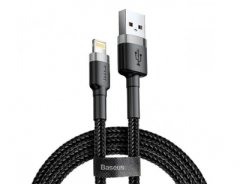 کابل شارژ سریع و انتقال داده لایتنینگ بیسوس Baseus Cafule Lightning Cable 1m 2.4A CALKLF-BG1