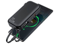 پاوربانک شارژ سریع به همراه دوشاخه و کابل یوسامز USAMS CD172 3IN1 Quick Charge Powerbank QC3.0 PD20W 10000ma