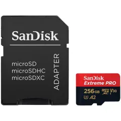 کارت حافظه 256 گیگابایت میکرو اس‌دی با سرعت بالا سن دیسک Extreme Pro 4k