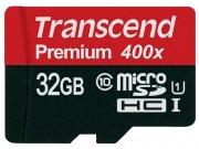 رم میکرو اس‌دی 32 گیگابایت Transcend Class 10 Premium 400X
