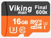 رم میکرو اس‌دی 16گیگا بایت Vikingman Class 10 600x U3