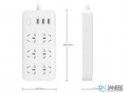 چند راهی و شارژر شیائومی 6 سوکت و 3 یو اس بی Xiaomi CXB6-1QM Power Strip