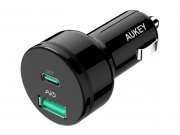 شارژر فندکی فست شارژ ماشین تایپ سی آکی CC-Y7