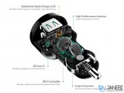 شارژر فندکی فست شارژ ماشین آکی CC-T1