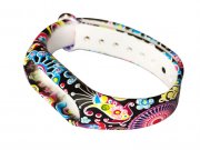 بند سیلیکونی گلدار دستبند سلامتی شیائومی طرح 3 Xiaomi Extra Floral Mi Band 2 Strap